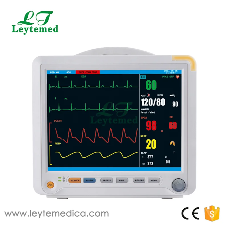 Multiparameter 12 inch nibp medical portable patient monitor