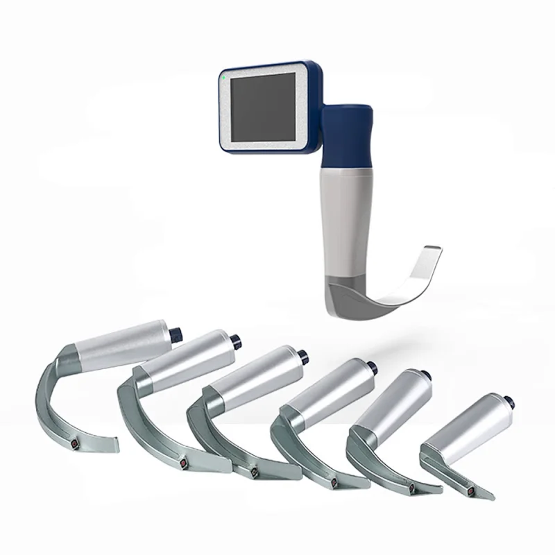LTEV01 endoscopic flexible fiberoptic laryngoscope miller blades rigid set fiber optic neonate baby for hospital