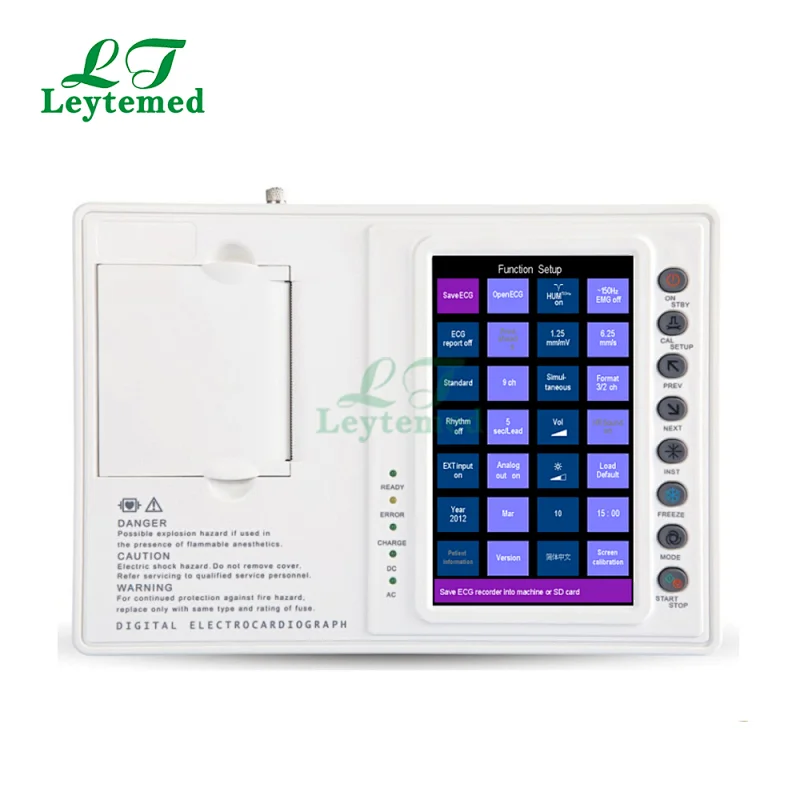 LT1203D 3 channel 7 inch touch screen ECG machine