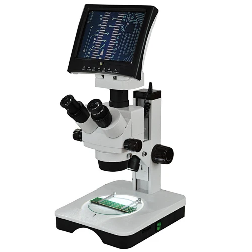 Microscópio estéreo LCD de 8', 0,7x-4,5x