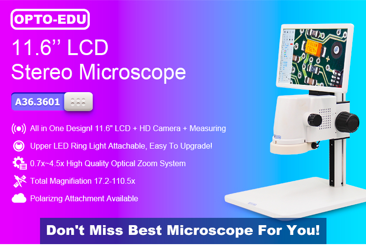 OPTO-EDU A36.5102 7 LCD Stéréo + USB Microscope Numérique