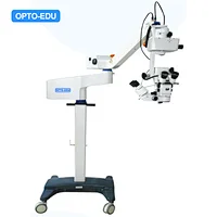 Operating Microscope, Three Head, With Beam Spliter, Manual 5 Steps Zoom, 2.7x~25x, 6 Directions Foot Switch, For Ophthalmology, Cataract Surgery, Hand & Orthopedic Surgery