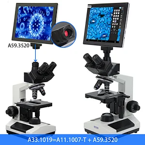 Laboratory Biological Microscope XSZ107BN, Seidentopf Trinocular Black