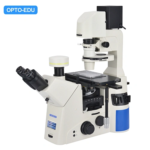 Inverted Biological Microscope, Semi-Auto, Semi-APO, BF+PH, LCD Touch Screen