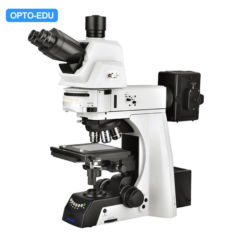 OPTO-EDU A13.1093-TR 金属顕微鏡、セミオート、透過/反射、セミAPO