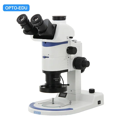 Parallel Zoom Stereo Microscope, 0.63x~8x, 1:12.5, APO, Upper & Bottom Light
