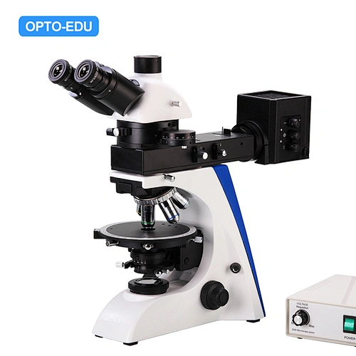Microscópio Polarizador, Refletir e Transmitir Luz, Trinocular