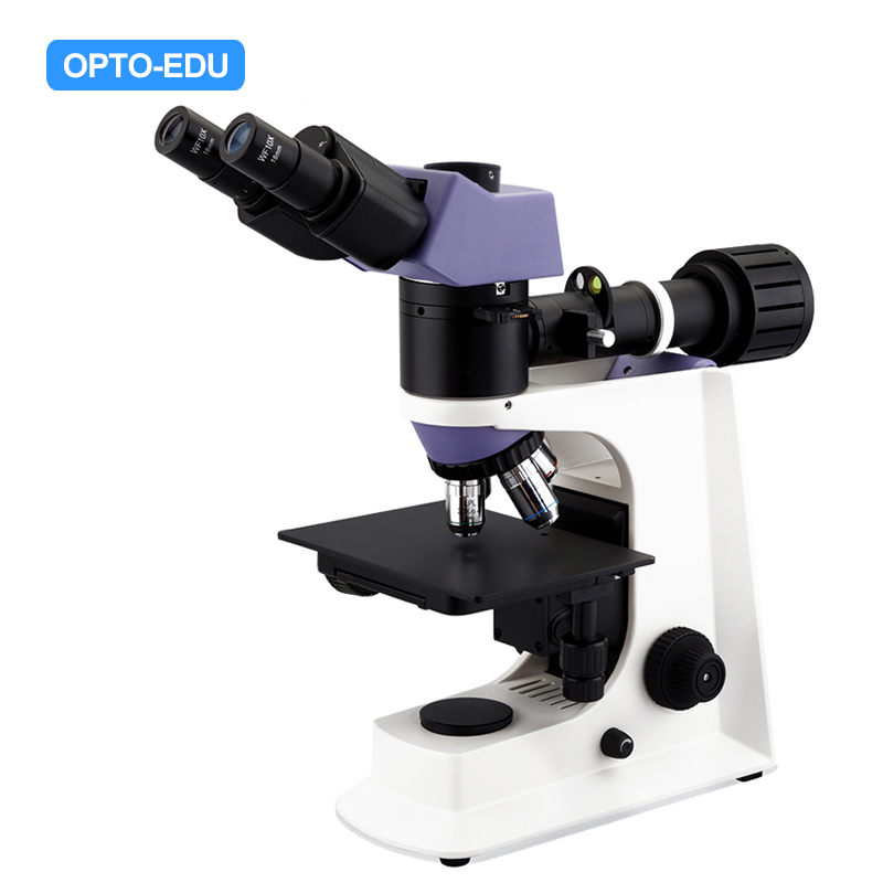 OPTO-EDU A13.2605-B 金属顕微鏡、三眼鏡筒、反射光