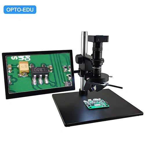Microscópio de vídeo com zoom de rotação manual 2D/3D