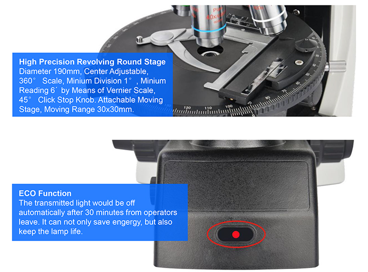 OPTO-EDU A15.1091-TR Polarizing Microscope, Semi-APO, Transmit & Reflect  Light