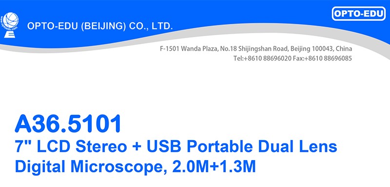 OPTO-EDU A36.5101 7 LCD Stereo + USB Portable Dual Lens Digital