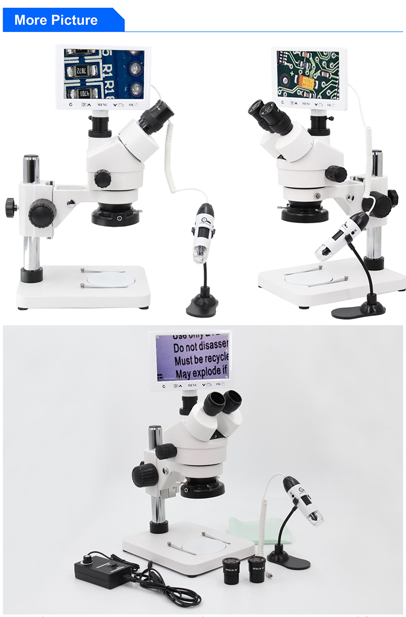 Microscope optique de base - Tête à 2 tubes oculaires et DEL filaire