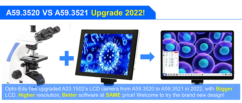 OPTO-EDU A33.1502 10.5 LCD Touch Screen Digital Microscope, 8.0M, Android  Pad