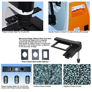 Inverted Biological Phase Contrast Microscope, DIC, PMC