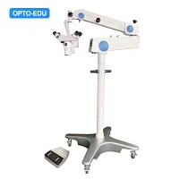 Operating Microscope, Dual Head, Step Zoom, 6x10x16x, 2 Function Foot Switch, For Orthopedics, Hand, Chest, Burn And Plastic Surgery, Andrology, Genitourinary, Animal Anatomy
