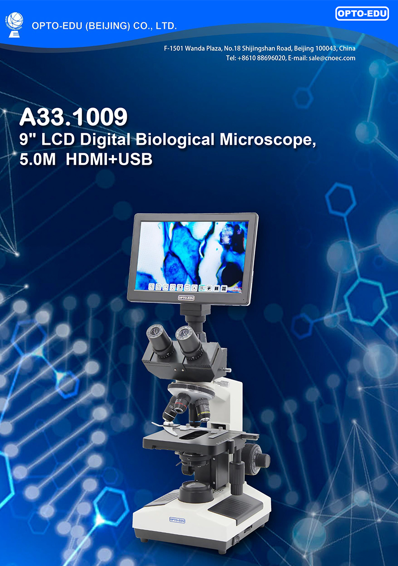 OPTO-EDU A33.5100 7 LCD 640x Video Microscopio Usb Digital Heating Stage  Biological Microscope