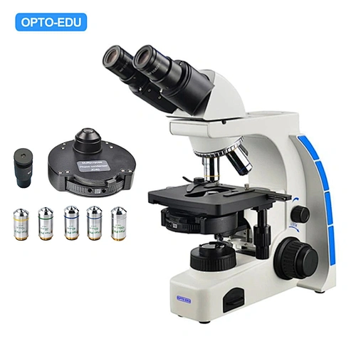 Microscópio de Contraste de Fase, Plano Infinito, Condensador de Disco Turret, Binocular