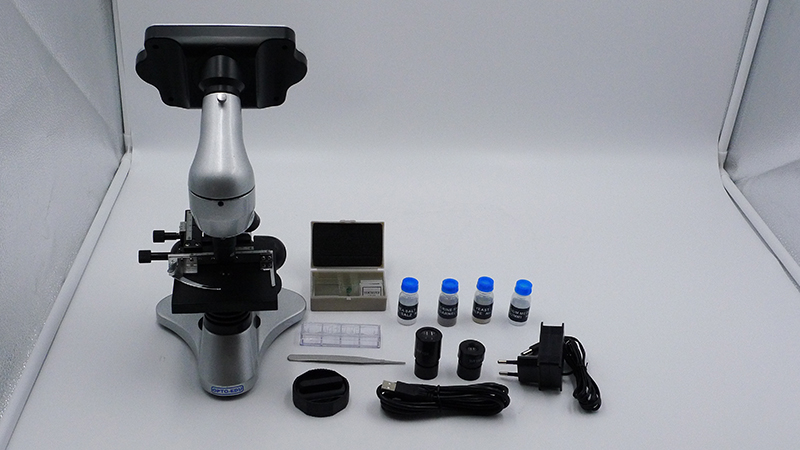 OPTO-EDU A33.5121-TH Microscope numérique biologique à double objectif LCD  7 + USB, 2,0 M