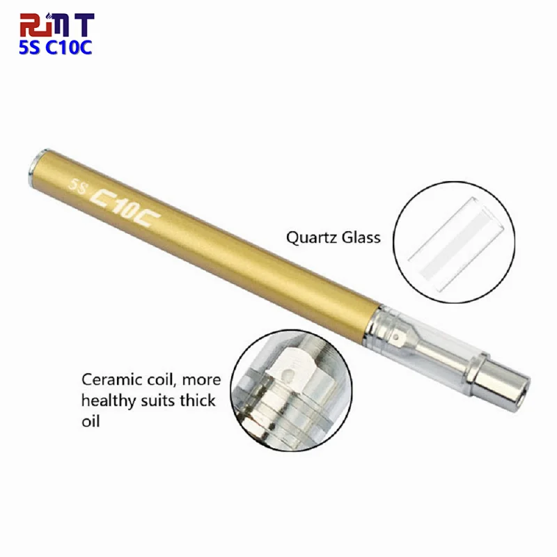 5S C10C Disposable CBD Oil Vape pen with Rechargeable 380mAh Battery Disposable CBD Ceramic Coil Cartridge Vape pen
