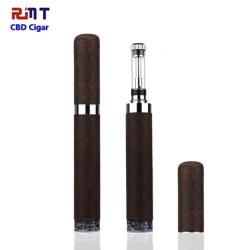 CBD Cigar for CBD Oil or THC Oil Ceramic Coil Cartridge Vape Pen with 900mAh 510 thread Battery use Wooden Box