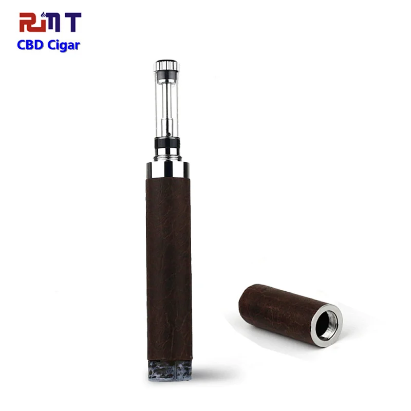 CBD Cigar for CBD Oil or THC Oil Ceramic Coil Cartridge Vape Pen with 900mAh 510 thread Battery use Wooden Box