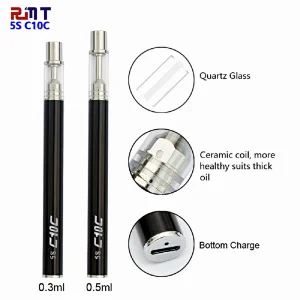 5S C10C Disposable CBD Oil Vape pen with Rechargeable 380mAh Battery Disposable CBD Ceramic Coil Cartridge Vape pen