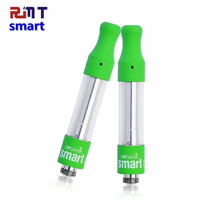 Organic smartcart CBD Cartridge Top Airflow Removable Center Post Vertical Ceramic Coil 510 Thread THC Thick Oil Vape Cartridge