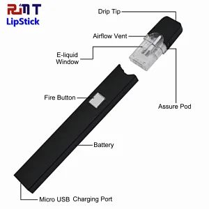 LipStick Vape Pen kit Newest Private Designs POD Ceramic Coil and Compatiable with JPOD