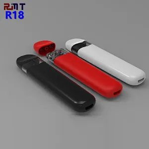 R18 CBD Disposable vape pod pen Clear Window Close System Creamic coil POD OEM ODM factory