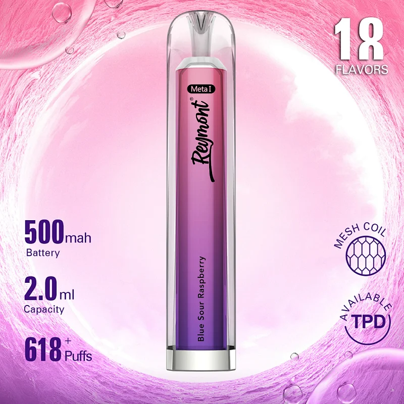 Reymont Meta I, Reymont 618, 618 Puffs, Reymont Vape, Reymont Disposable, Reymont vape pen, Disposable Vape pen, Disposable Electronic Cigarette, Reymont Electronic Cigarette, Mesh Coil, Reymont Crystal, Reymont TPD Available