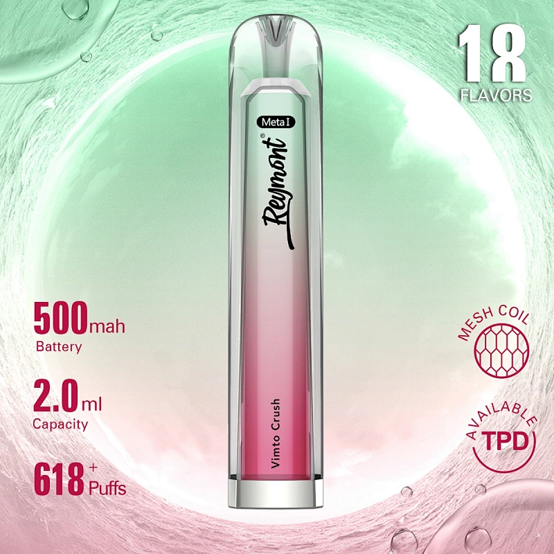 Reymont Meta I, Reymont 618, 618 Puffs, Reymont Vape, Reymont Disposable, Reymont vape pen, Disposable Vape pen, Disposable Electronic Cigarette, Reymont Electronic Cigarette, Mesh Coil, Reymont Crystal, Reymont TPD Available