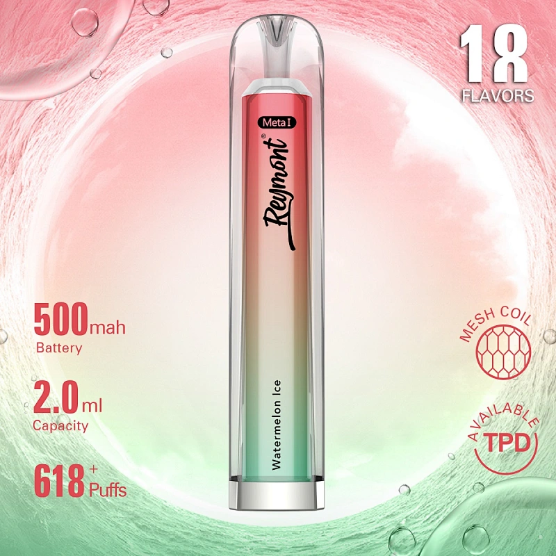 Reymont Meta I, Reymont 618, 618 Puffs, Reymont Vape, Reymont Disposable, Reymont vape pen, Disposable Vape pen, Disposable Electronic Cigarette, Reymont Electronic Cigarette, Mesh Coil, Reymont Crystal, Reymont TPD Available