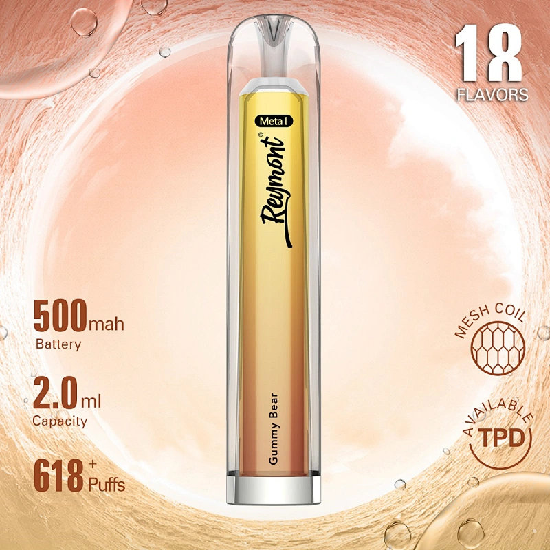 Reymont Meta I, Reymont 618, 618 Puffs, Reymont Vape, Reymont Disposable, Reymont vape pen, Disposable Vape pen, Disposable Electronic Cigarette, Reymont Electronic Cigarette, Mesh Coil, Reymont Crystal, Reymont TPD Available