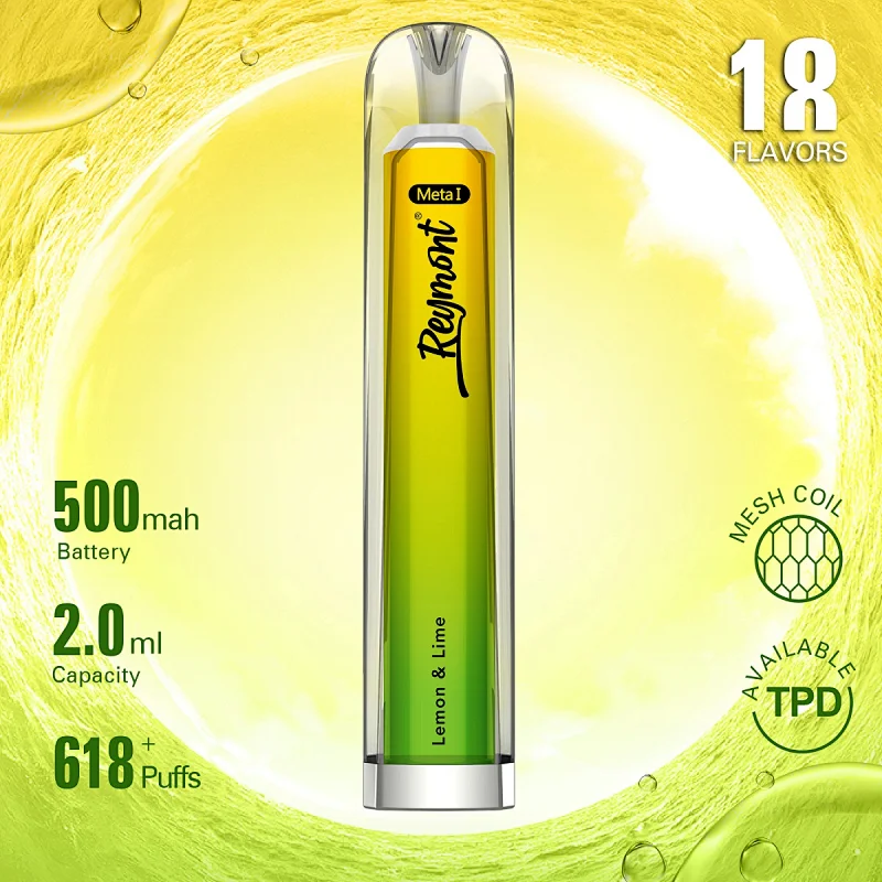 Reymont Meta I, Reymont 618, 618 Puffs, Reymont Vape, Reymont Disposable, Reymont vape pen, Disposable Vape pen, Disposable Electronic Cigarette, Reymont Electronic Cigarette, Mesh Coil, Reymont Crystal, Reymont TPD Available