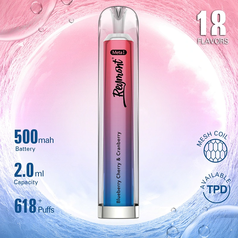 Reymont Meta I, Reymont 618, 618 Puffs, Reymont Vape, Reymont Disposable, Reymont vape pen, Disposable Vape pen, Disposable Electronic Cigarette, Reymont Electronic Cigarette, Mesh Coil, Reymont Crystal, Reymont TPD Available