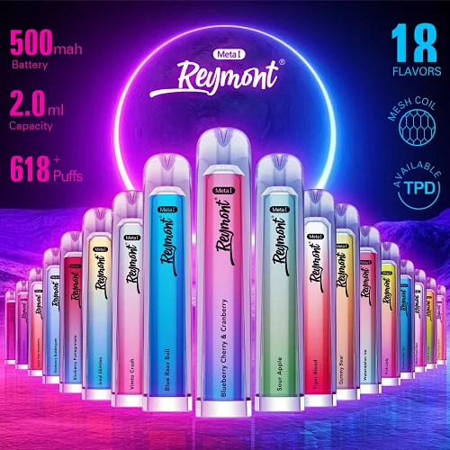 Reymont Meta I, Reymont 618, 618 Puffs, Reymont Vape, Reymont Disposable, Reymont vape pen, Disposable Vape pen, Disposable Electronic Cigarette, Reymont Electronic Cigarette, Mesh Coil, Reymont Crystal, Reymont TPD Available