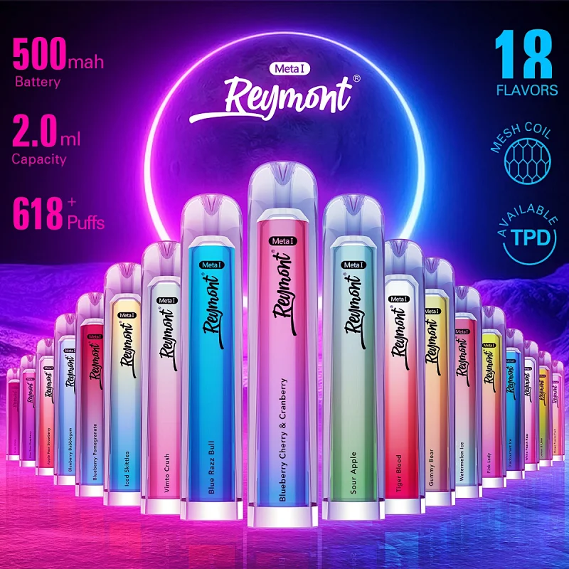 Reymont Meta I, Reymont 618, 618 Puffs, Reymont Vape, Reymont Disposable, Reymont vape pen, Disposable Vape pen, Disposable Electronic Cigarette, Reymont Electronic Cigarette, Mesh Coil, Reymont Crystal, Reymont TPD Available