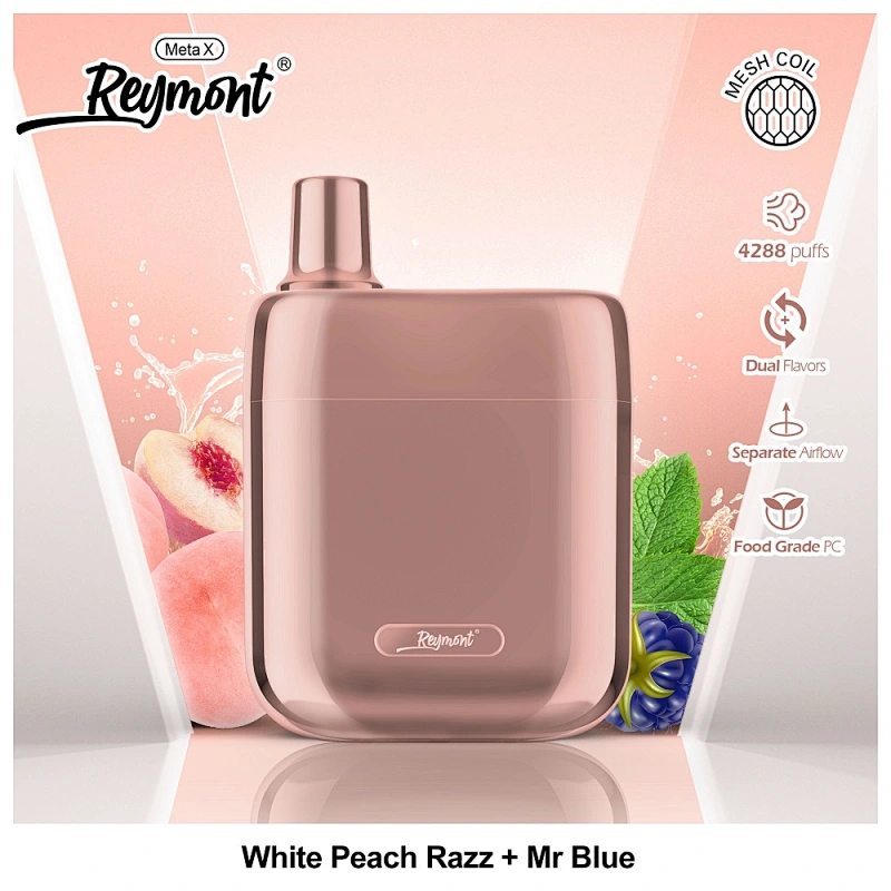 Reymont Meta X, Dual Flavors, Mesh Coil, Reymont 4288, 4288 Puffs, Vacuum Plating, Rechargeable Battery, Reymont Vape, Reymont Disposable, Reymont Vape pen, Reymont Electronic Cigarette, Disposable Vape pen, Electronic Cigarette, Disposable Electronic Cig