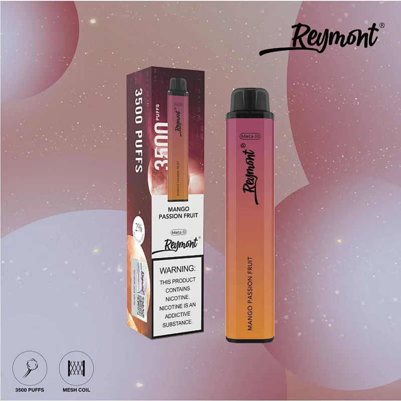 Reymont Meta III, Reymont 3788, 3788 Puffs, Mesh Coil, 21350 Battery, 12ML Capacity, Reymont Vape, Reymont Disposable, Reymont Electronic Cigarette, Disposable Vape pen, Reymont Brand