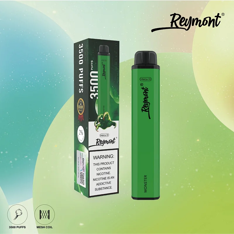 Reymont Meta III, Reymont 3788, 3788 Puffs, Mesh Coil, 21350 Battery, 12ML Capacity, Reymont Vape, Reymont Disposable, Reymont Electronic Cigarette, Disposable Vape pen, Reymont Brand