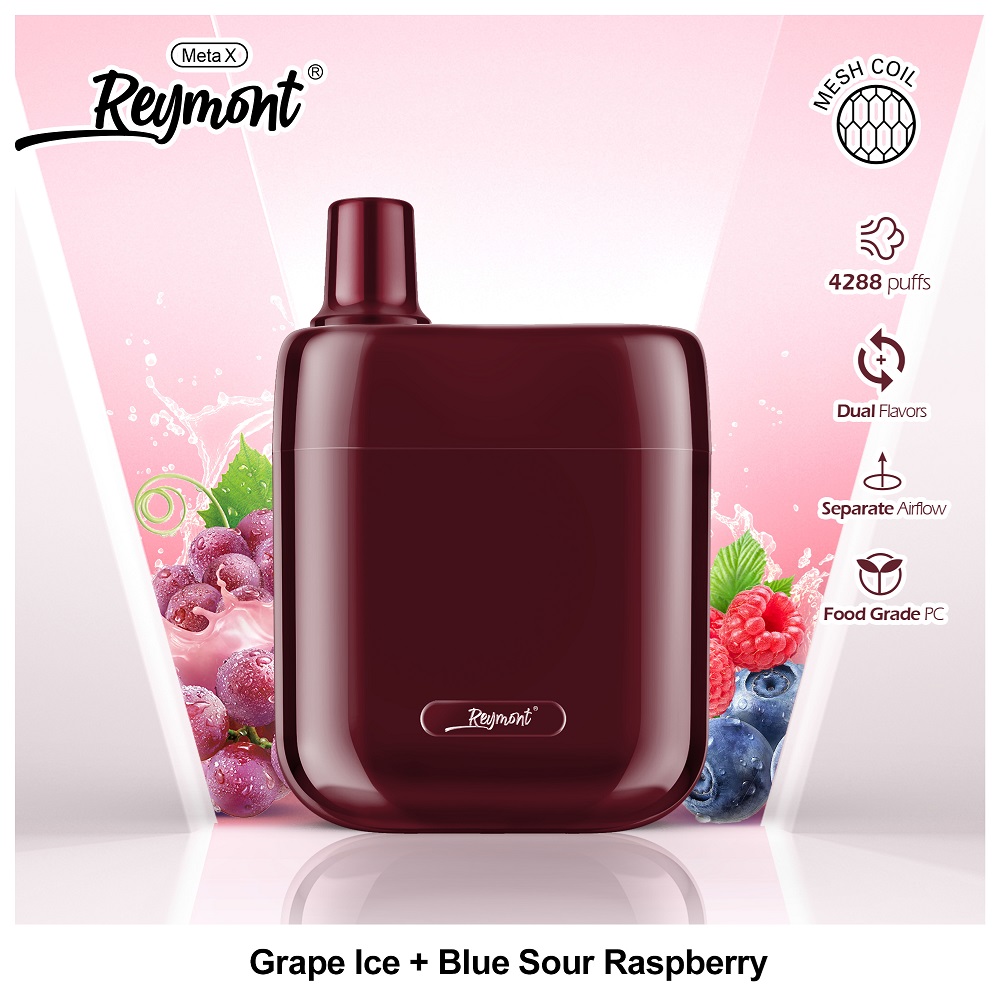 Reymont Meta X, Dual Flavors, Mesh Coil, Reymont 4288, 4288 Puffs, Vacuum Plating, Rechargeable Battery, Reymont Vape, Reymont Disposable, Reymont Vape pen, Reymont Electronic Cigarette, Disposable Vape pen, Electronic Cigarette, Disposable Electronic Cigarette