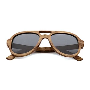 2020 Hot sale China wooden double bridge sun glasses polarized wood sunglasses with custom logo