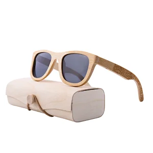 Custom Logo Fashion Bamboo Polarized Wood Glasses Sunglasses For Men