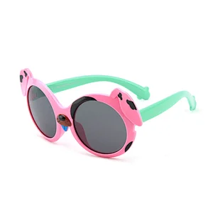 Custom dog cartoon kids fashion sun glasses boys girls unisex children lovely sunglasses