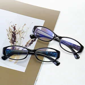 Latest fashion designed plastic anti blue light glasses PC full frame reading eyewear