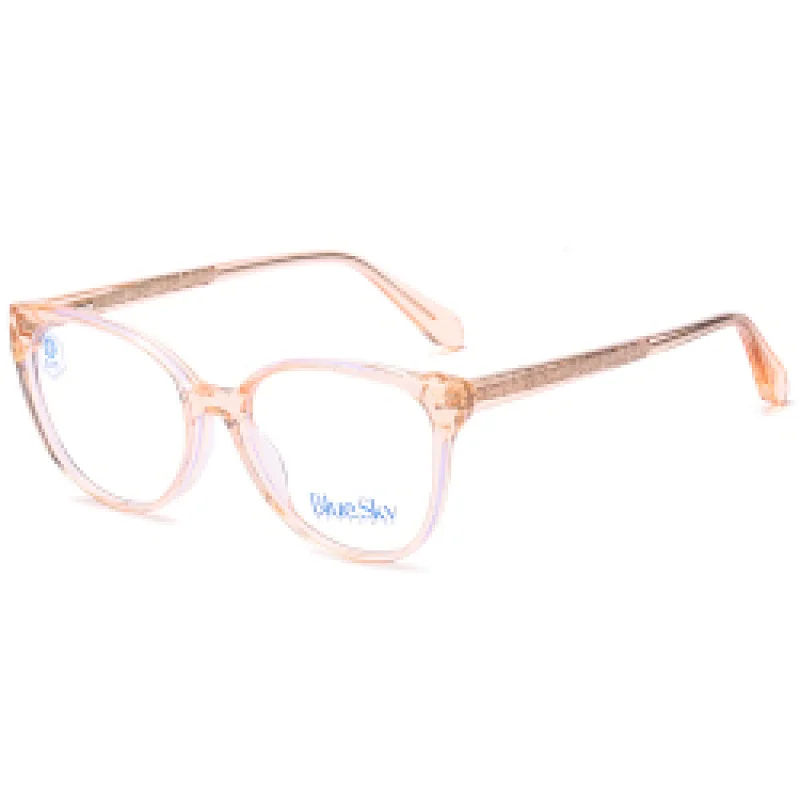 In Stock Bluelight Blocking Glass Frame Optical Eyewear Man Wholesale Lens Colorful Fashion 2021 Big Acetate Eyeglass