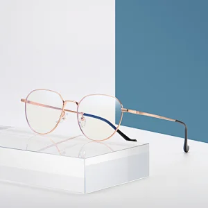 2020 fashion retro metal eyeglasses anti-blue light glasses frame designer glasses