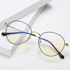 Fashionable designer blue light blocking optical frames metal glasses