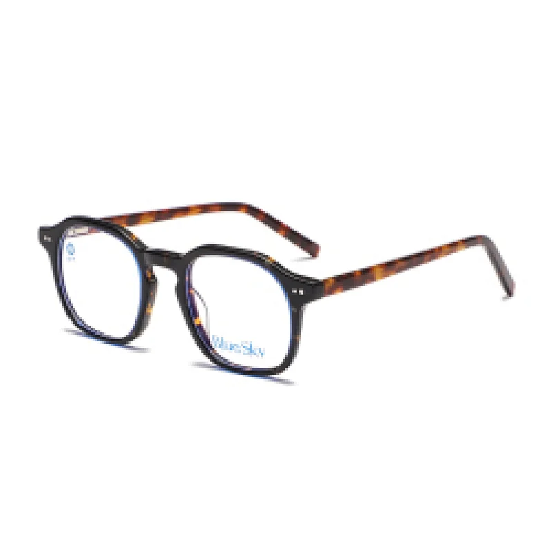 Wholesale acetate metal computer optical glasses frames unisex anti blue light  eyeglasses