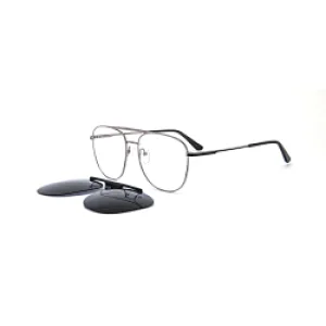 Genuine Aviation Metal Square Gold Big Sun Glass Man And Lady Trendy Woman Shade Polarized Clip Stainless Steel Sunglass